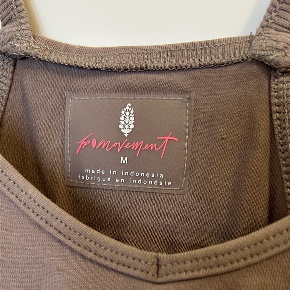 Free People Movement Hotshot Romper in Sand. - Picture 2 of 8